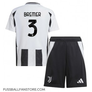 Juventus Gleison Bremer #3 Replik Heimtrikot Kinder 2024-25 Kurzarm (+ Kurze Hosen)
